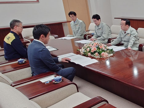 青森県庁にて宮下知事に対して要望