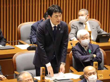 県議会本会議 一般質問にて