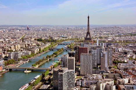 Vue aérienne de Paris.