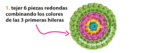 Cómo hacer un arbol de Navidad con círculos tejidos a crochet