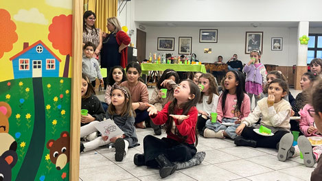 merenda con spettacolo dei burattini festa bambini Roma