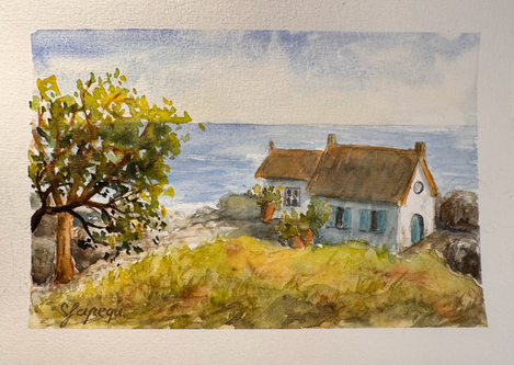 Aquarell, 15 × 20, ohne Passpartout
