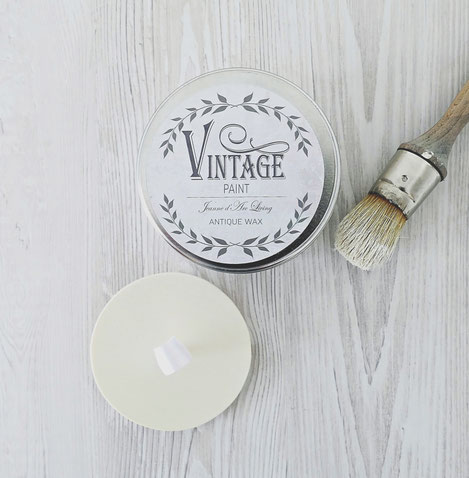 Dose Upcycling Holzdeckel gewachst mit Antik Wachs Jeanne d'Arc Living
