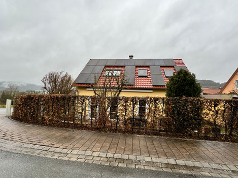 Schwarze Solardachmodule