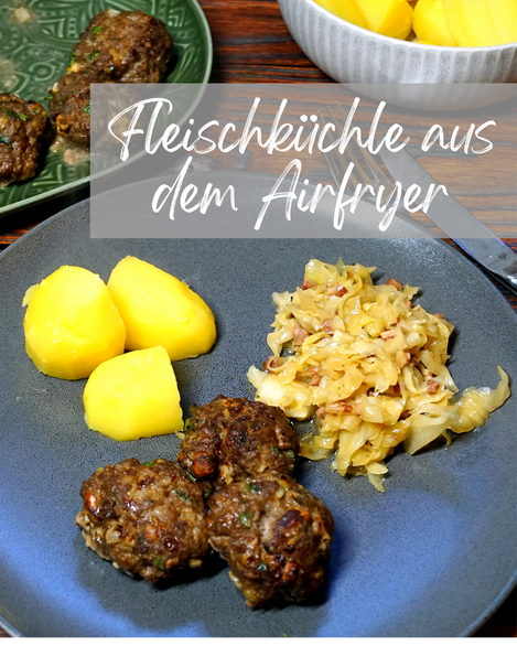 Fleischküchle aus der Heißluftfritteuse