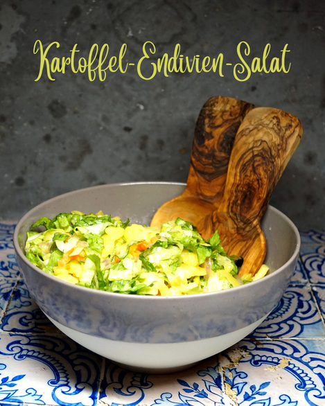 lauwarmer Kartoffelsalat mit Endivienstreifen
