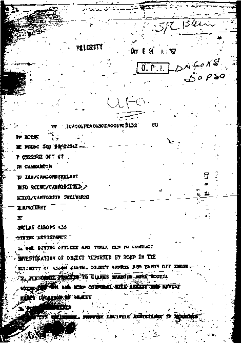 Priority message from CMC to Atlantic Fleet Diving Unit (10/5/67)