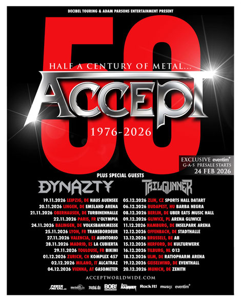Accept - 50th Anniversary Tour 