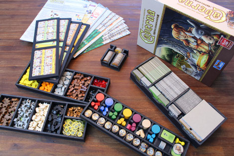 Brettspielinsert für Caverna komplett befülltes Inlay mit Spielmaterial. Toller Organizer.