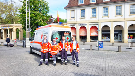 Im Einsatz SWD bei der Badischen Meile in Karlsruhe zusammen mit der Stadtbereitschaft