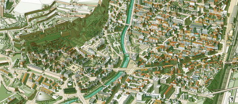 “ Plan cavalier de Belfort dressé par Damien Cabiron et Anne Holmberg “ Tous droits réservés