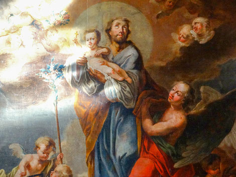 Hochaltargemälde - Heiliger Josef mit Christuskind