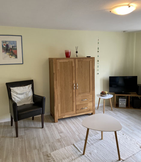 Wohnzimmer mit Schlafsofa
