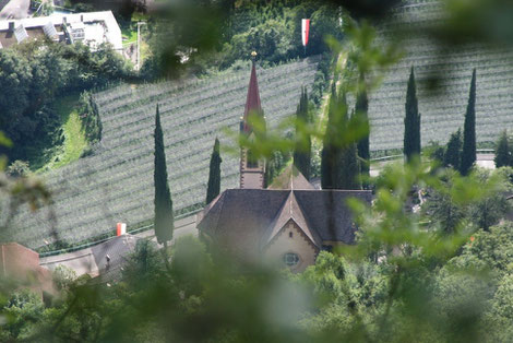 Vista sulla chiesa di Postal durante l'escursione verso il Wieslerhof