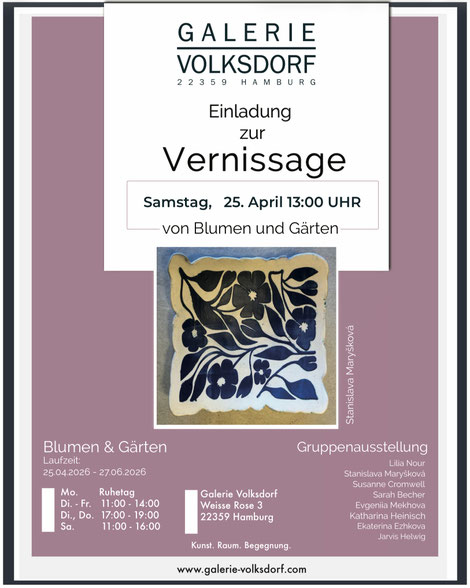 Einladung Ausstellung und Vernissage Galerie Volksdorf