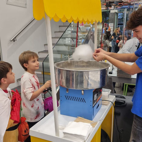 Carretto zucchero filato per feste ed eventi bambini Roma