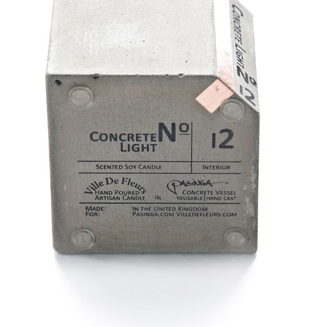 Concrete Light, chocolate candle by PASiNGA and Ville De Fleurs