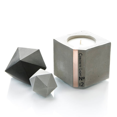 Concrete Light, chocolate candle by PASiNGA and Ville De Fleurs