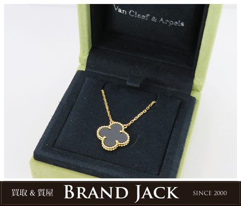 美品【ブラックオニキス✤大きなドロップカット】ヴィンテージネックレス 925刻印 ヴァンクリーフ＆アーペル(Van Cleef & Arpels)ヴァンクリーフ