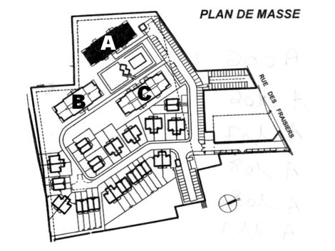 Plan de masse de la résidence