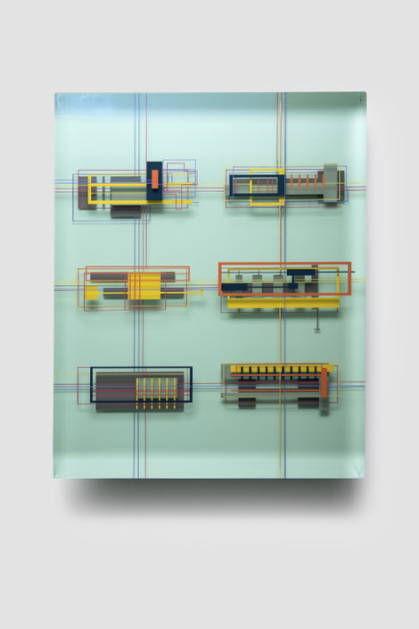 Natural Studies I. | glued, polished glass, acrylic paint | 50 x 40 x 6 cm | 2021