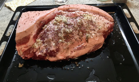 Schweinsbraten: vorher