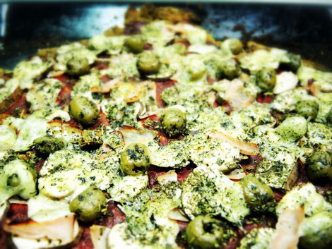 Zero Waste Pizza ohne Gluten - nachher