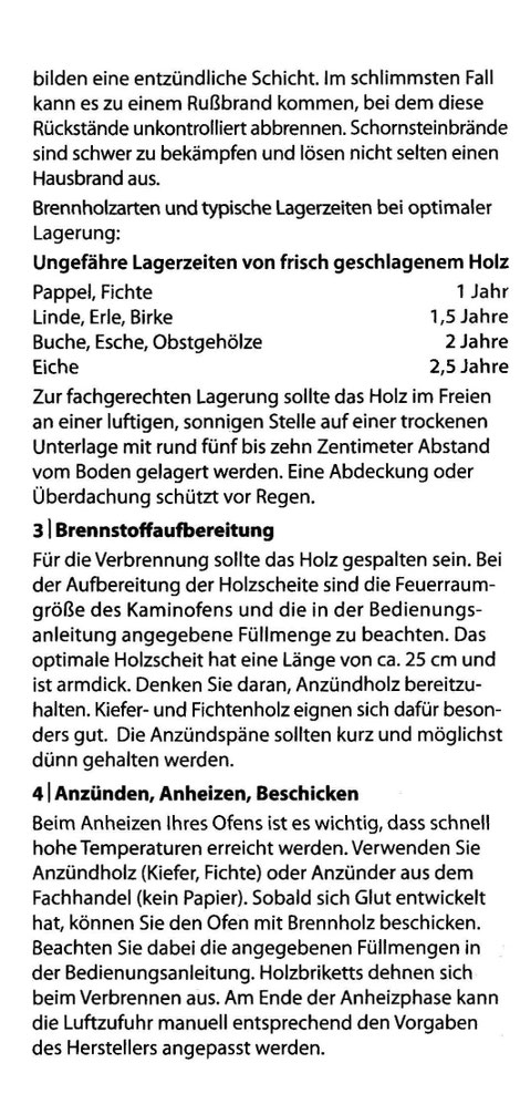Schornsteinfeger, Heizen mit Holz, Feuerwissen