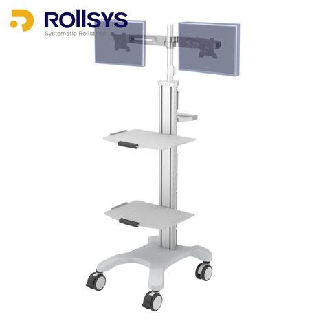 医療機器用コンパクトシステムカート｜省スペース対応ベースモデル Rollsysカート