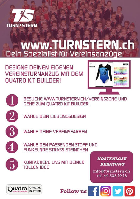 Turnanzüge Quatro, Turndress, Vereinsdress für Kunstturnen und Geräteturnen