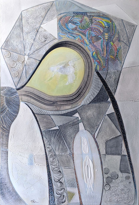 LA PORTE 2  Technique mixte sur toile 130x97