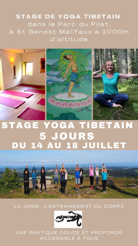 stage yoga tibétain 5 jours, du 14 au 18 juillet