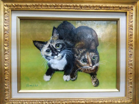 ご依頼品・F4号・猫の肖像画
