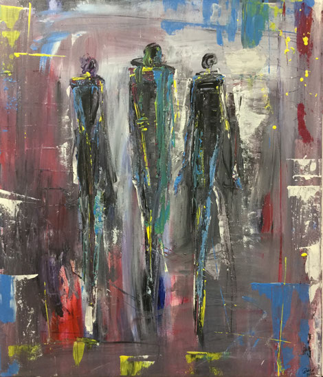 Acrylbild Abstrakte Personen