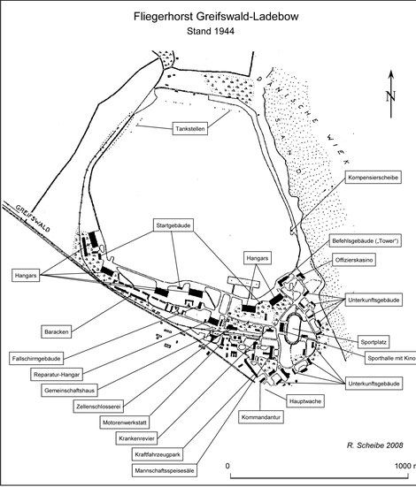 Quelle: Dr. Ralf Scheibe, "Ladebow im 20. Jahrhundert Der Nordosten der Hansestadt Greifswald im Spannungsfeld zwischen Landwirtschaft, Industrie und Militär"