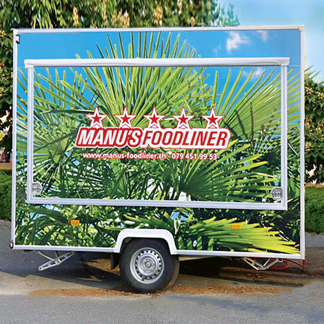 Logodesign und gestaltung des Food-Trucks von Manus Foodliner