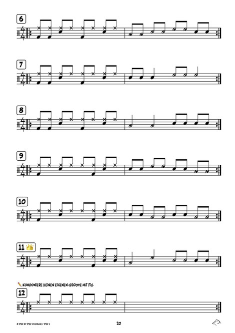 Step by Step on Drums, mehr Grooves und Fills