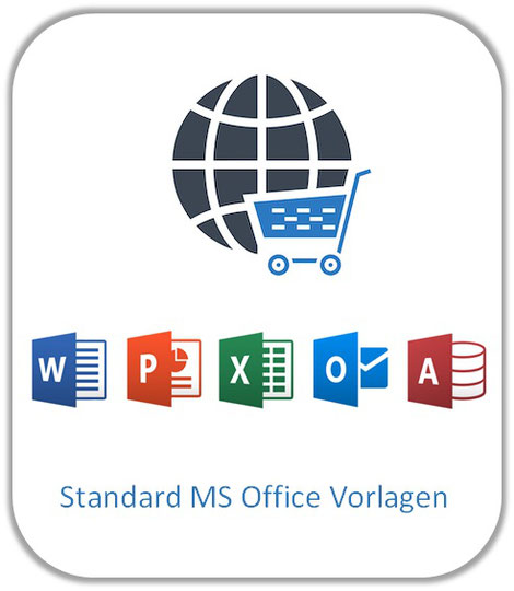 Standard MS Office Vorlagen, Excel Vorlage, Word Vorlage, PowerPoint Vorlage, Outlook, PDF Vorlage