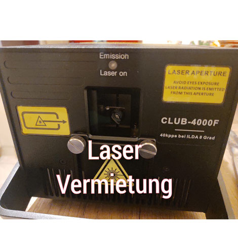 RGB Showlaser Club 4000 F  Mieten  für Lasershow oder Grafik Show .