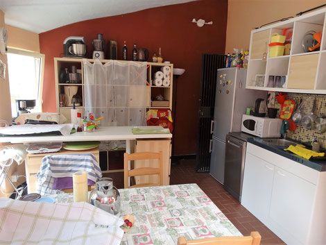 Kitchen - in between with new baking-oven, new microwave, new sink, new dishwasher