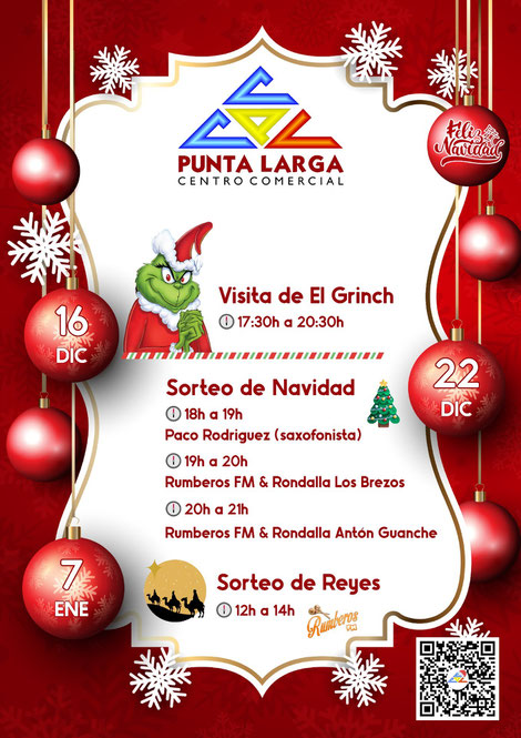 Actividades navideñas para diciembre 2023 en el Centro Comercial Punta Larga