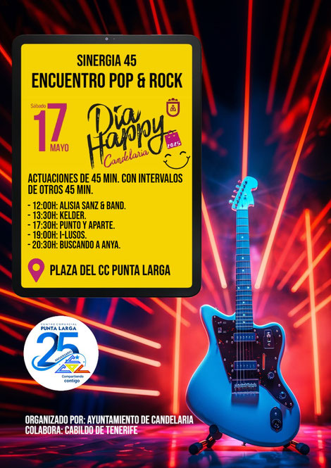 17 de mayo de 2025: Sinergia 45: Encuentro Pop & Rock en el Centro Comercial Punta Larga