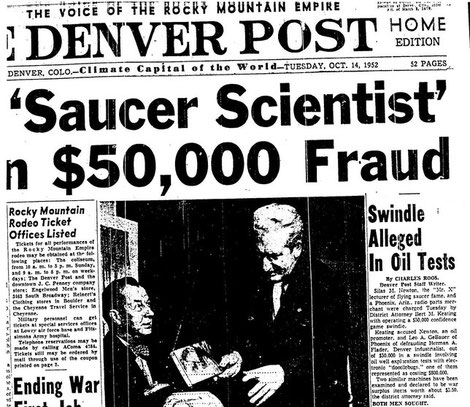Articolo del Denver Post 14 Ottobre 1952