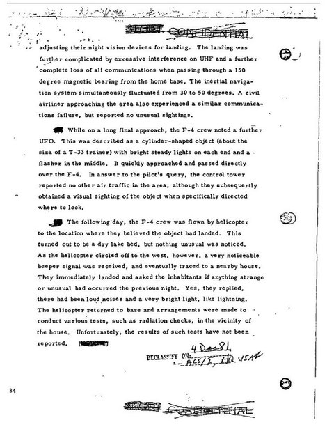 US Air Force files on the incident page 3