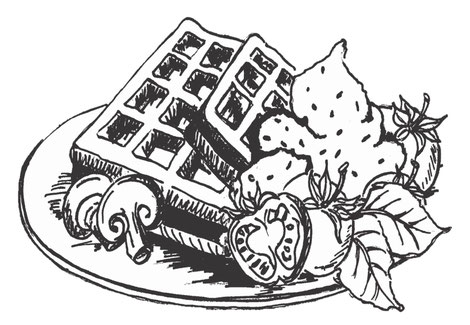 Illustration - Kartoffelwaffel