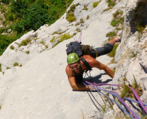 Stage escalade grande voie destination canyon isère diois hautes alpes Sud Vercors Trièves