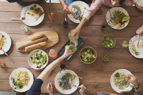 Minimalist Biohacker Social Meal Sharing Cooking at Home