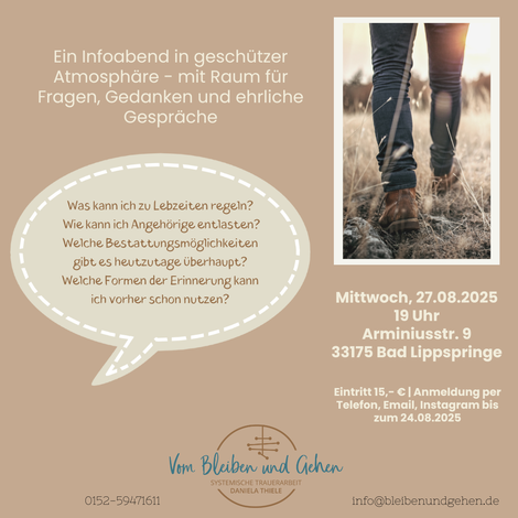 Bestattungsvorsorge Trauerarbeit Paderborn Bad Lippspringe 
