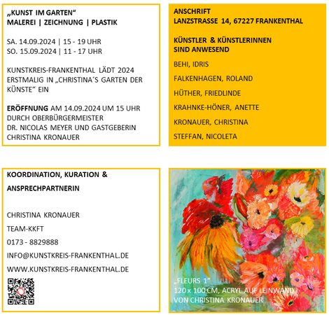 Einladung KUNST IM GARTEN /2