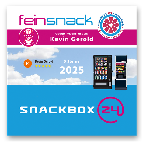 Grafik: Blogscreen " SNACKBOX 24 | feinsnack - Kundenmeinung / Bewertung von Kevin Gerol 2025